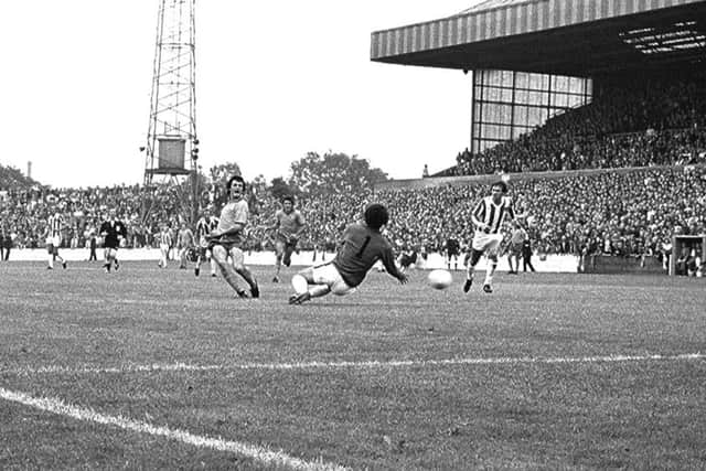 Dave Syrett in scoring form for the Stags.