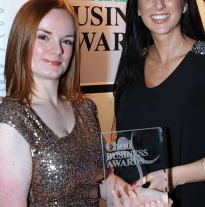 Chad Business Awards.Katrina Atherton, left, with the Business Personality of the Year award which was presented by Caroline Cox.