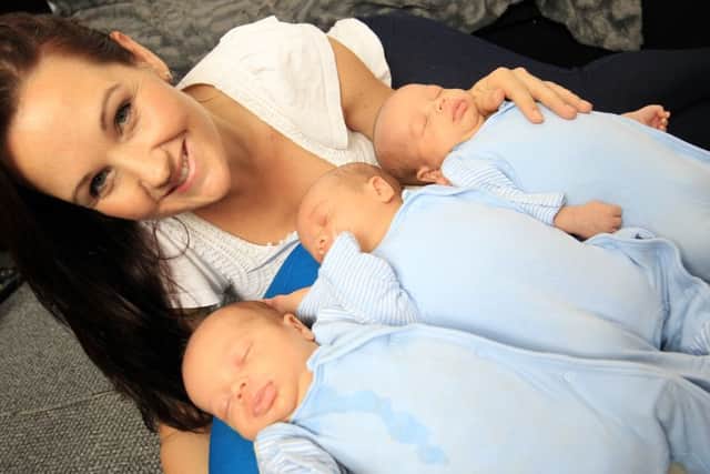 Donna Marie Carter from Warsop has given birth to identical triplets