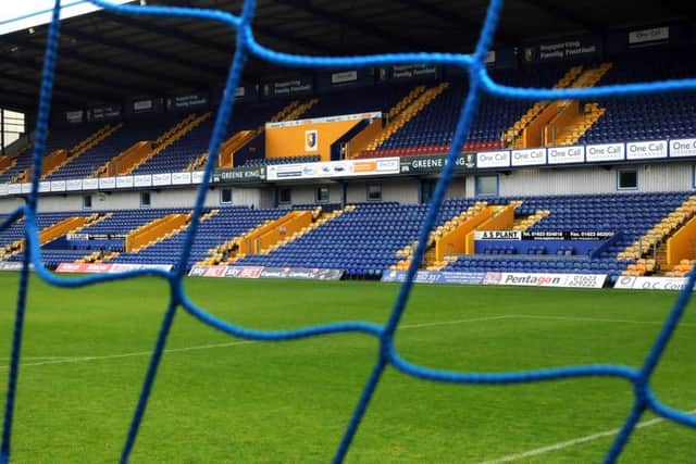 The One Call Stadium, home of Mansfield Town FC.