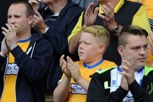 Mansfield Town v Cheltenham.
Fans gallery.