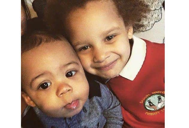 Demi's children, Tyrice, two, and Mia, five.