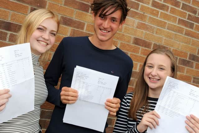Joseph Whitaker School A level results.
Charlotte Jones, left, who achieved 2 A stars and 1 A is off to the University of Nottingham to read environmental biology, Sam Wakelin got 3 A stars and is off to Durham University to study accounting and management, and Georgia Jones will be reading medicine at Newcastle University following her 2 A stars and 1 A grades.