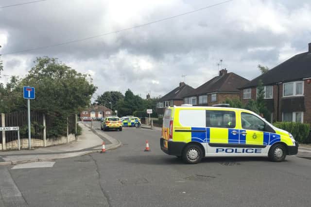 The Scene of the Copeland Road stabbing in Kirkby (Courtesy Nottingham Post).