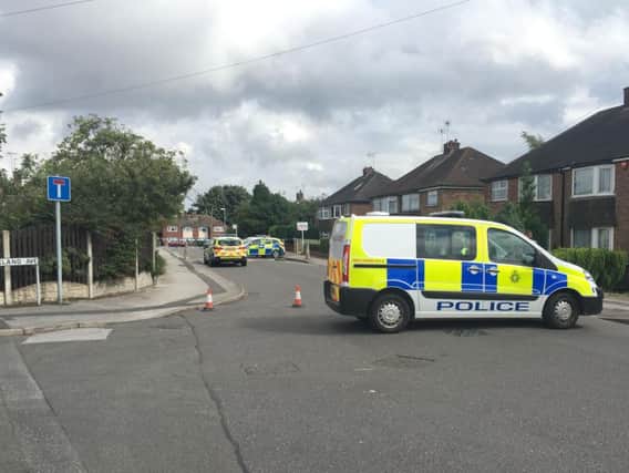 The Scene of the Copeland Road stabbing in Kirkby (Courtesy Nottingham Post).