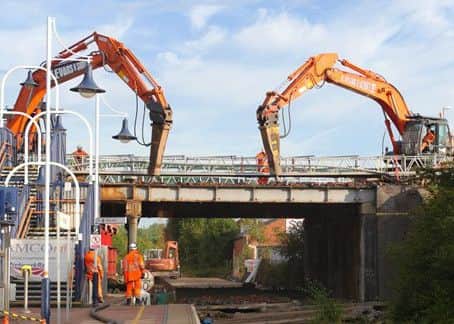 The historic Station Street Bridge is demolished and replaced.