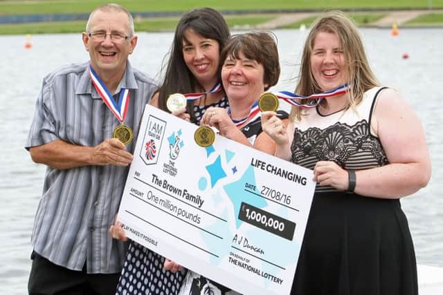 The Brown family have won a Â£1m lottery prize