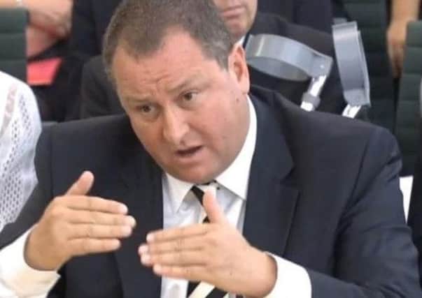 Sports Direct boss Mike Ashley gives evidence to parliament.