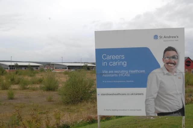 A sign seen by motorists on the way into Mansfield has been vandalised.