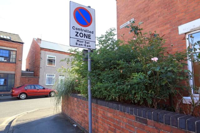 Parking permit problems in Hucknall. Co-Operative Avenue.