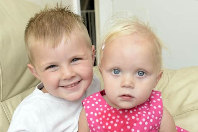 Tiffany-Rose Waudby pictured with ger bib brother Riley, four.