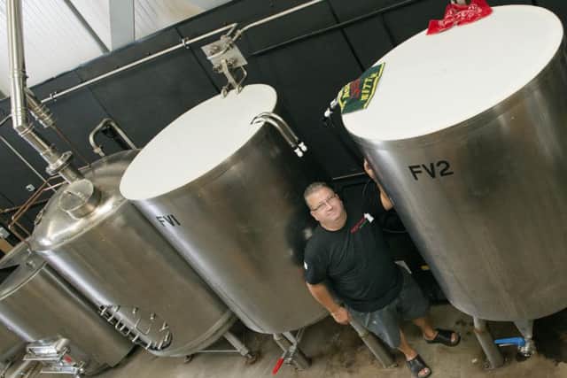 Prior's Well Brewery in Mansfield Woodhouse with its own bar upstairs. Owner Dave Vann by the Fermenting Vats
Picture: Sarah Washbourn