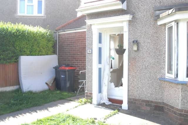 A property in Barnes Crescent, Sutton, was raided by police earlier today.
