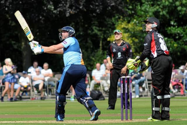 SIX-HIT -- Wes Durston smashes a six for Derbyshire Falcons in the NatWest T20 Blast competition, which is hugely popular with cricket fans.