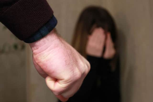 STOCK: Domestic violence illustraion.