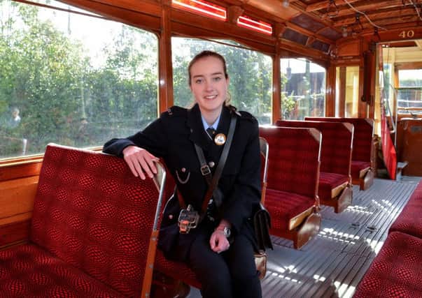 Young volunteers day at Crich Tramway Village, pictured is conductor Hannah Douthwaite from Mansfield
