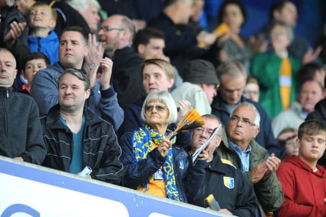 Mansfield Town v Barnet.Fans gallery.