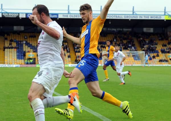 Mansfield Town v Barnet.
Alex Iacovitti in first half action at the One Call Stadium on Saturday.