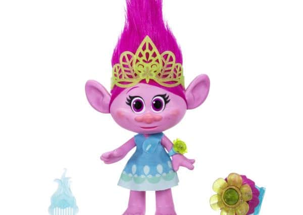 The most popular movie character this Christmas is expected to be Hug Time Poppy Doll from the movie Trolls. All photos - Toys R Us.