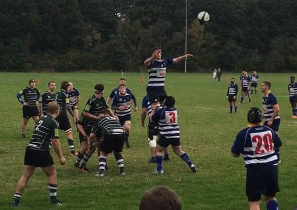UP AND RUNNING -- action from Mansfield's first victory of the new rugby union season, at home to Birstall.