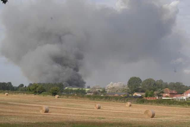 Residents said they could see the smoke plume from as far away as Ollerton