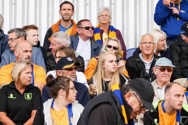 Mansfield Town's fans  - Pic by Jeanette Holloway
