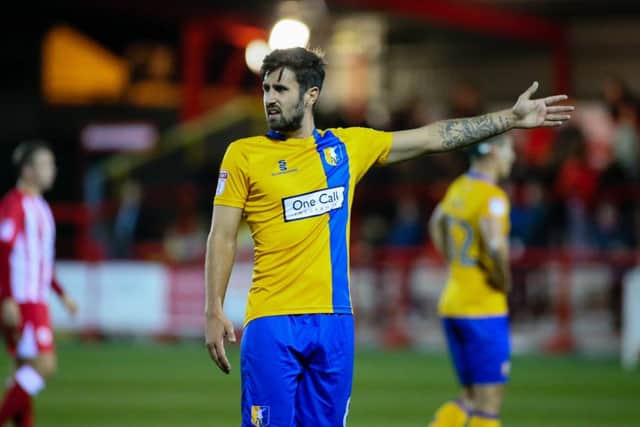 Mansfield Town's Chris Clements at Accrington - Pic by Chris Holloway