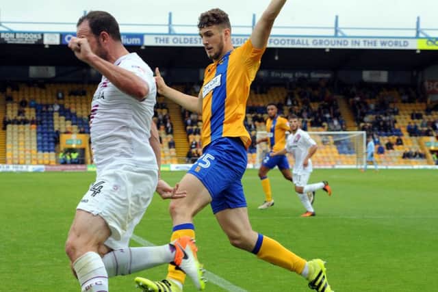 Mansfield Town v Barnet.
Alex Iacovitti in first half action at the One Call Stadium on Saturday.