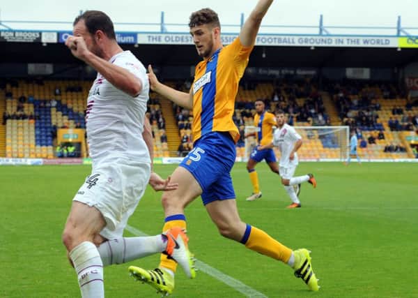 Mansfield Town v Barnet.
Alex Iacovitti in first half action at the One Call Stadium on Saturday.