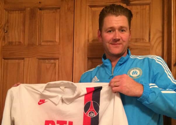 Steve Corry with the PSG shirt from 1991.