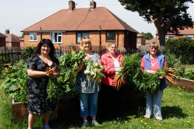 From left, Margo Harley, Barbara Bates, Karen Hunt and Freda Reid
