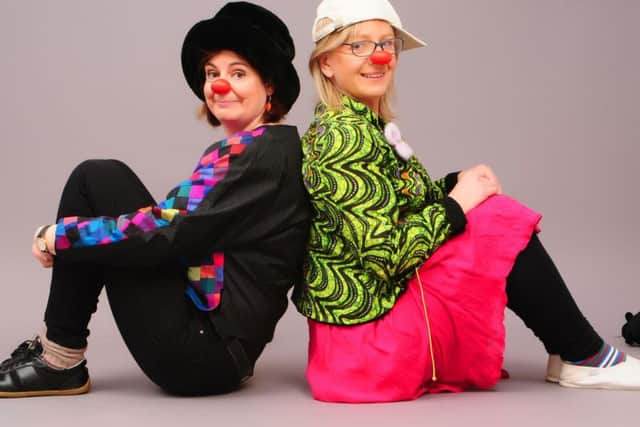 Professional entertainers Angela Schofield and Amanda Hayes have spoken out against 'killer clowns'