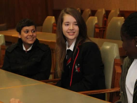 Candidates Khaleel Zareen, Anna Rigby and Faith Julius-Adebisi pictured waiting for the result of the count.