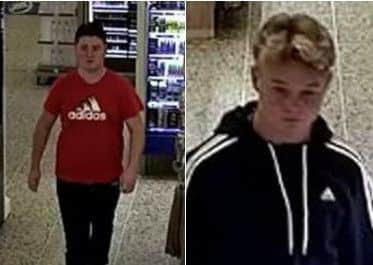 Nottinghamshire Police want to speak to these two men in connection with a theft in Mansfield.