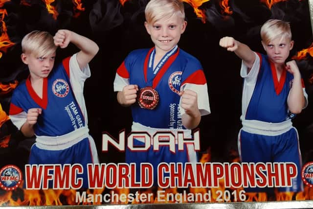 WEBB MASTER -- ten-year-old Noah Webb, who won two medals at the world championships.