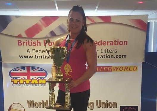 BEST IN THE WORLD -- powerlifter Jane Stevenson, of Mansfield.