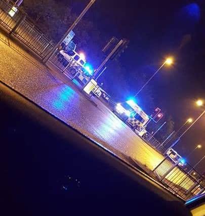 The scene of a serious road accident which took place in Sutton last night (Photo: Daniel Parnill).
