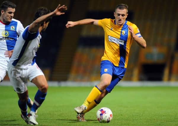 Lee Collins in action for Stags.
