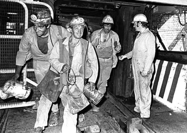Miners at Thoresby Colliery