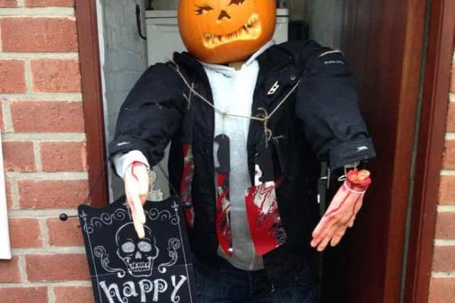 Dad Rob Haynes is said to be building zombies for the front-garden display, this year in aid of Iyra's fund.