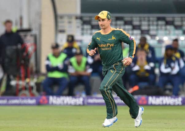 James Taylor in the field during the NatWest T20 Blast match between the Outlaws and the Bears at Trent Bridge, Nottingham on 15 May 2015.  Photo: Simon Trafford