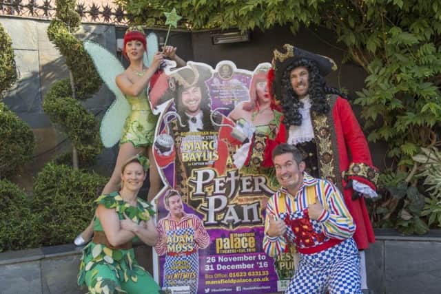 Mansfield Palace Theatre presents its Pantomime for 2016. Peter Pan stars Jessica Punch as Peter Pan, Marc Baylis as Captain Hook, Adam Moss as Smee and Holly Atterton as Tinker Bell
Picture: Sarah Washbourn