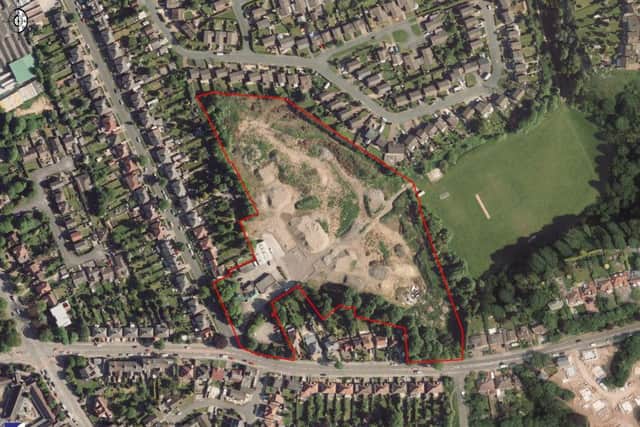 PRIMED FOR DEVELOPMENT -- an aerial view of the Mansfield Sand land on Sandhurst Avenue.