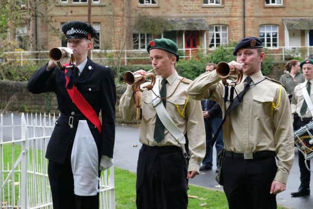 Stock image: Remembrance commemorations in Pleasley.