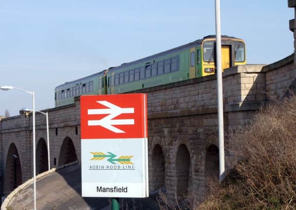 A Robin Hood line service calls at Mansfield.