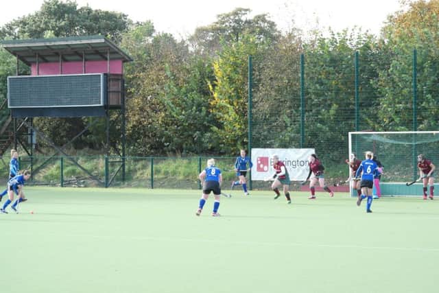 ACTION from North Notts Ladies' victory at Cannock.