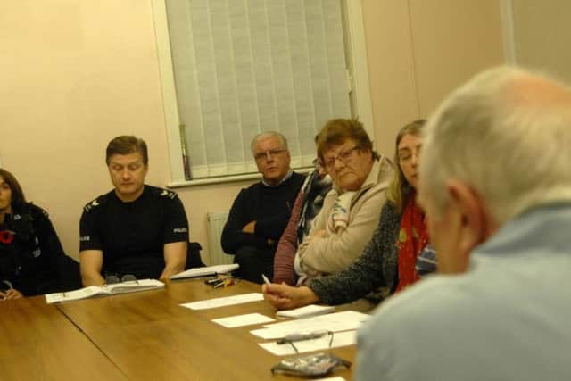 Residents met police officers at a neighbourhood meeting in Mansfield Woodhouse on Thursday, November 3.