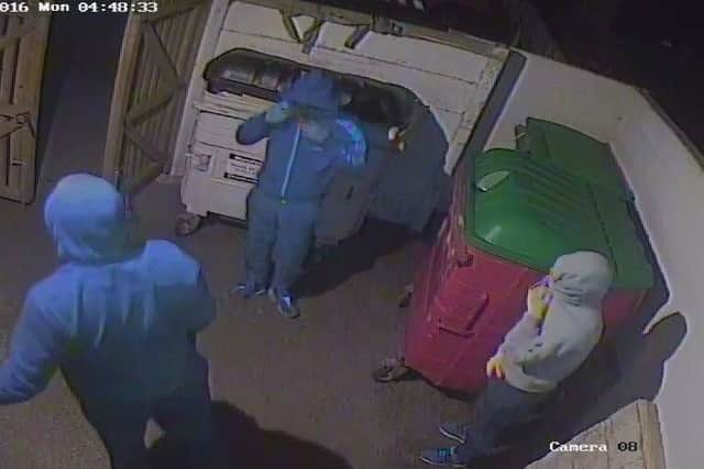 Footage from attempted break-in at Sea Queen Fisheries chip shop.
