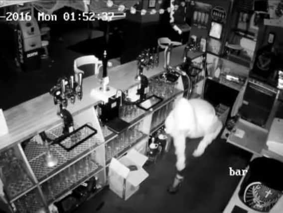Traders are calling for action amid a crime wave in Mansfield Woodhouse. This CCTV footage was caught in the Bowl in Hand pub in their third incident this month.