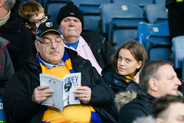 Mansfield Town fans at Pompey - Pic by Chris Holloway